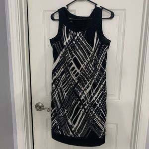 Women dress any occasion, black and white with zipper in back